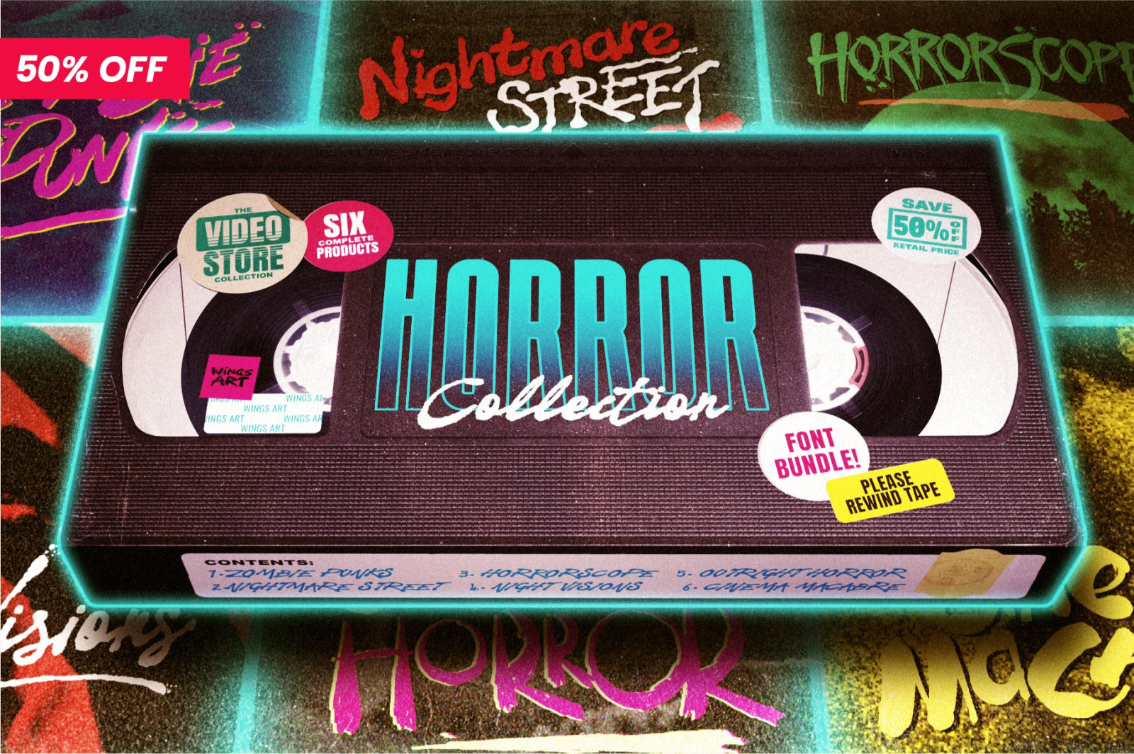 The VHS Horror Font Bundle The VHS Horror Font Bundle