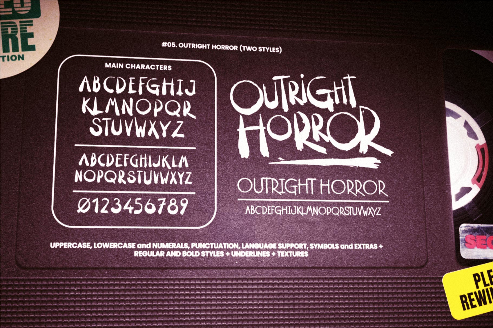 The VHS Horror Font Bundle