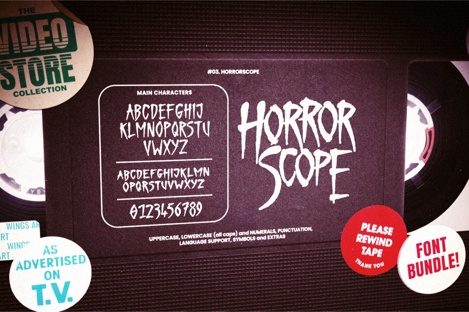 The VHS Horror Font Bundle