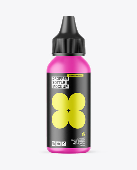 Matte Dropper Bottle Mockup