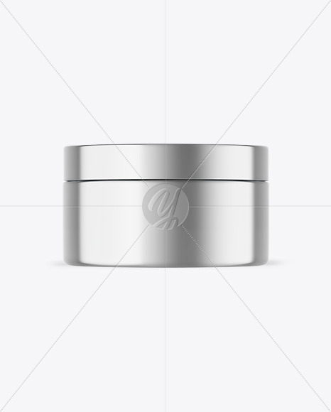 Metallic Cosmetic Jar Mockup