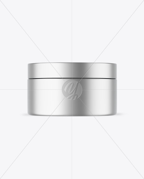 Matte Metallic Cosmetic Jar Mockup