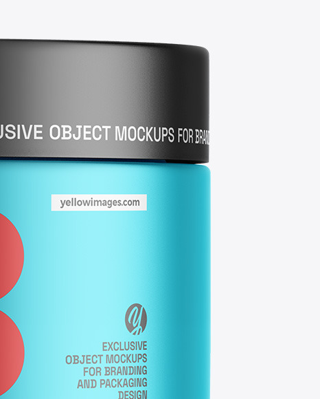 Matte Metallic Cosmetic Jar Mockup