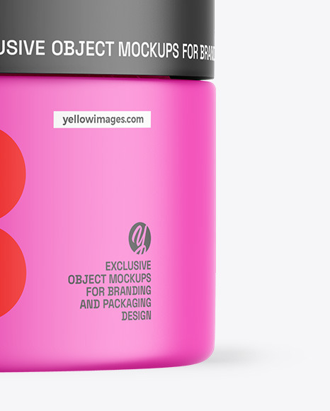 Matte Cosmetic Jar Mockup