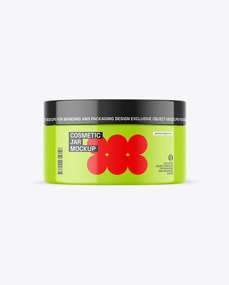 Glossy Cosmetic Jar Mockup - Jar mockup