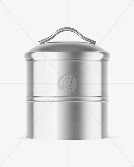 Metallic Tea Tin Can Mockup