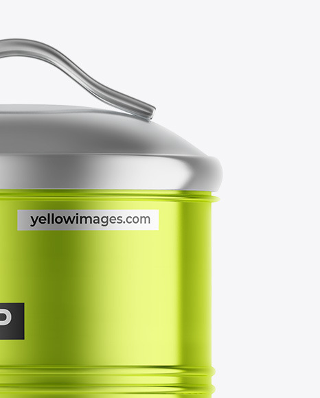 Metallic Tea Tin Can Mockup