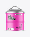 Matte Tea Tin Can Mockup