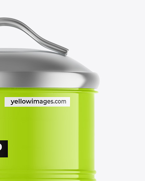 Glossy Tea Tin Can Mockup