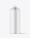 Matte Spray Paint Can Mockup