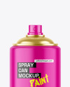 Matte Spray Paint Can Mockup