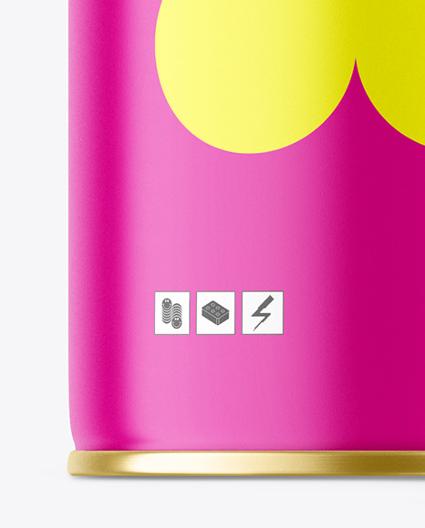 Matte Spray Paint Can Mockup