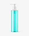 Frosted Color Liquid Cosmetic Bottle with Pump Mockup