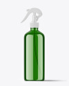 Green Trigger Spray Bottle Mockup