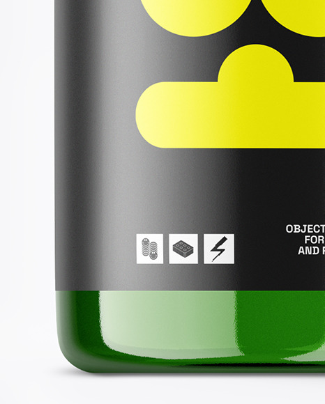 Green Trigger Spray Bottle Mockup