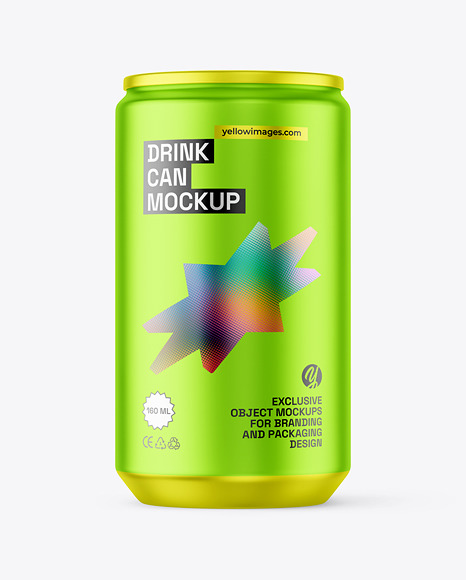 160ml Aluminium Drink Can Mockup