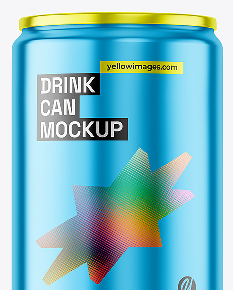 160ml Metallic Drink Can Mockup