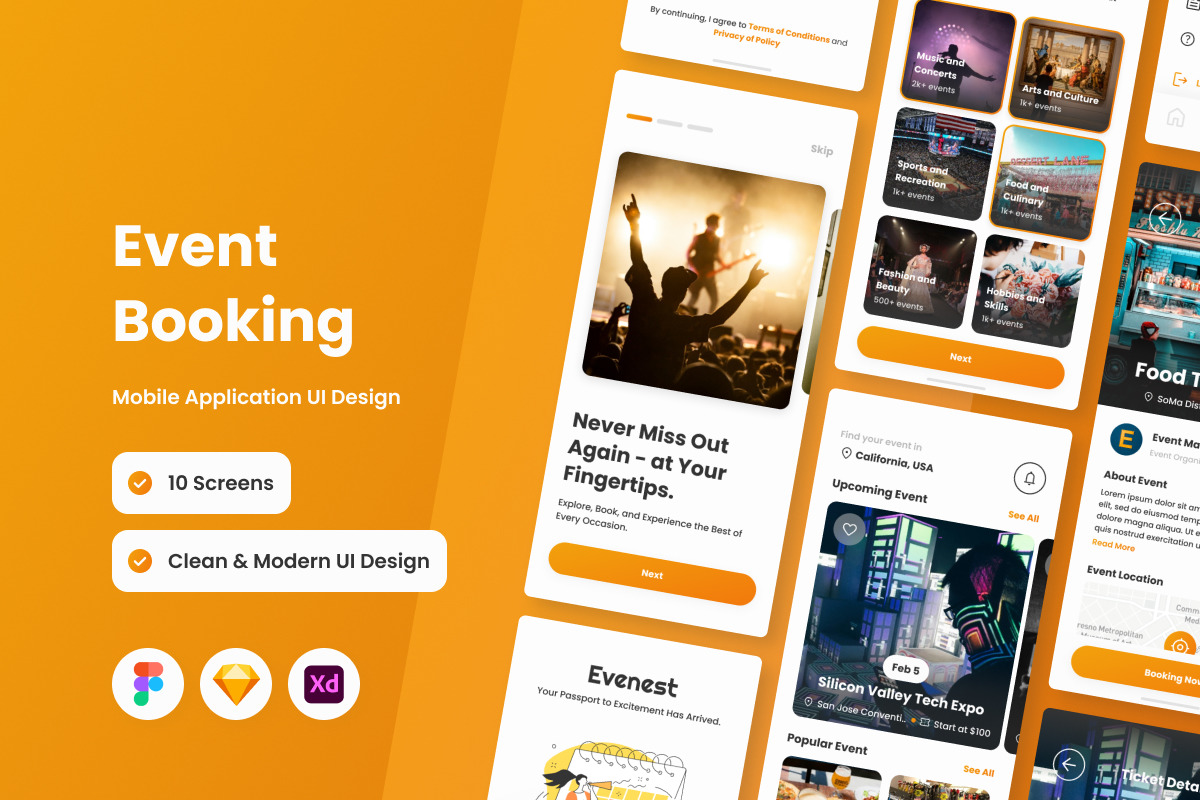Evenest - Event Booking Mobile App Evenest - Event Booking Mobile App