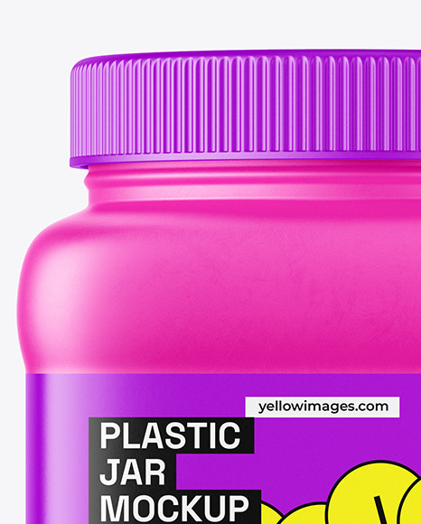 Matte Plastic Jar Mockup