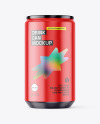 160ml Glossy Drink Can Mockup