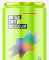 160ml Glossy Drink Can Mockup