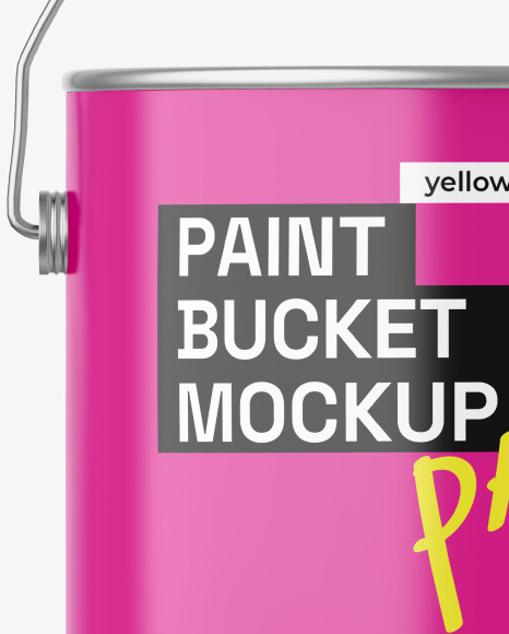 Glossy Paint Bucket Mockup