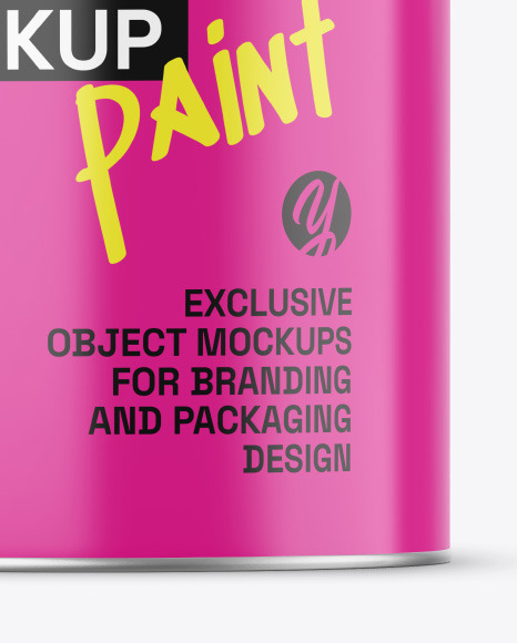 Glossy Paint Bucket Mockup