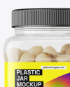 Clear Plastic Macadamia Nuts Jar Mockup