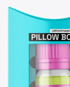 Paper Pillow Box w\ Bottle Mockup