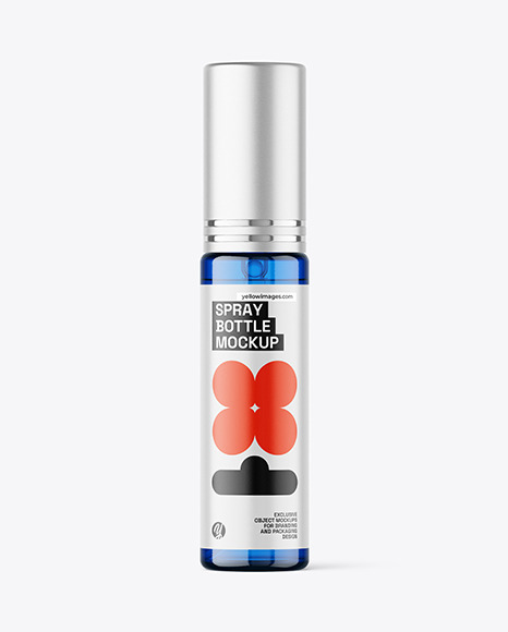 Blue Spray Bottle Mockup