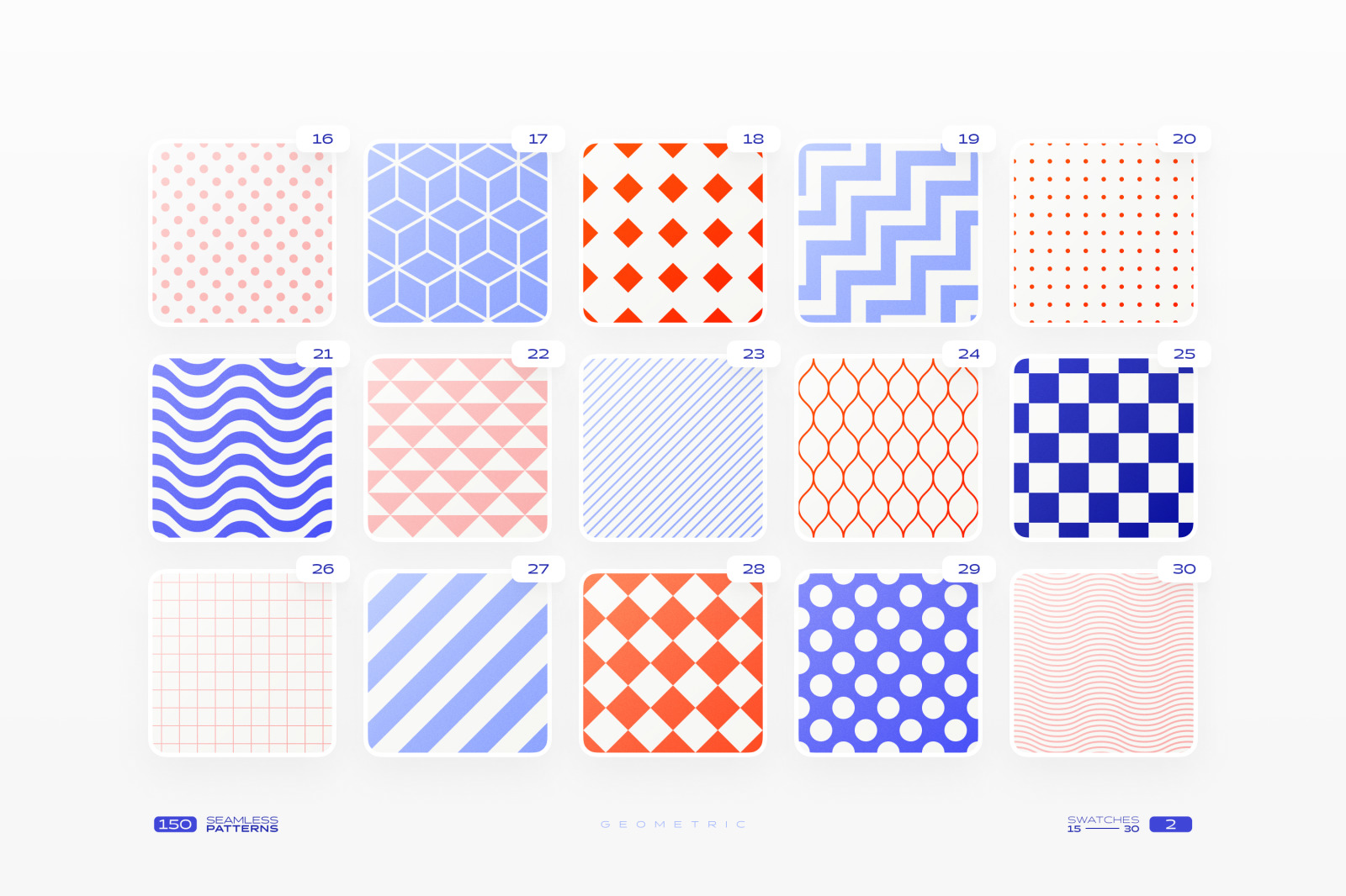 150 Geometric Seamless Patterns Collection