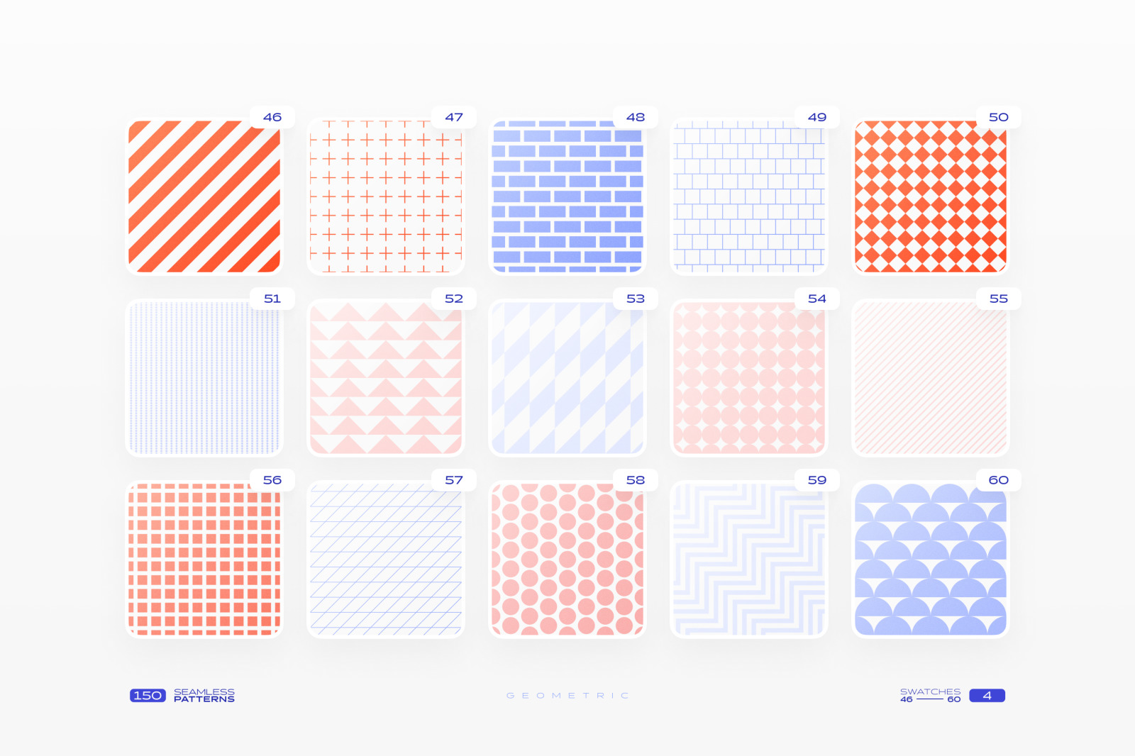 150 Geometric Seamless Patterns Collection