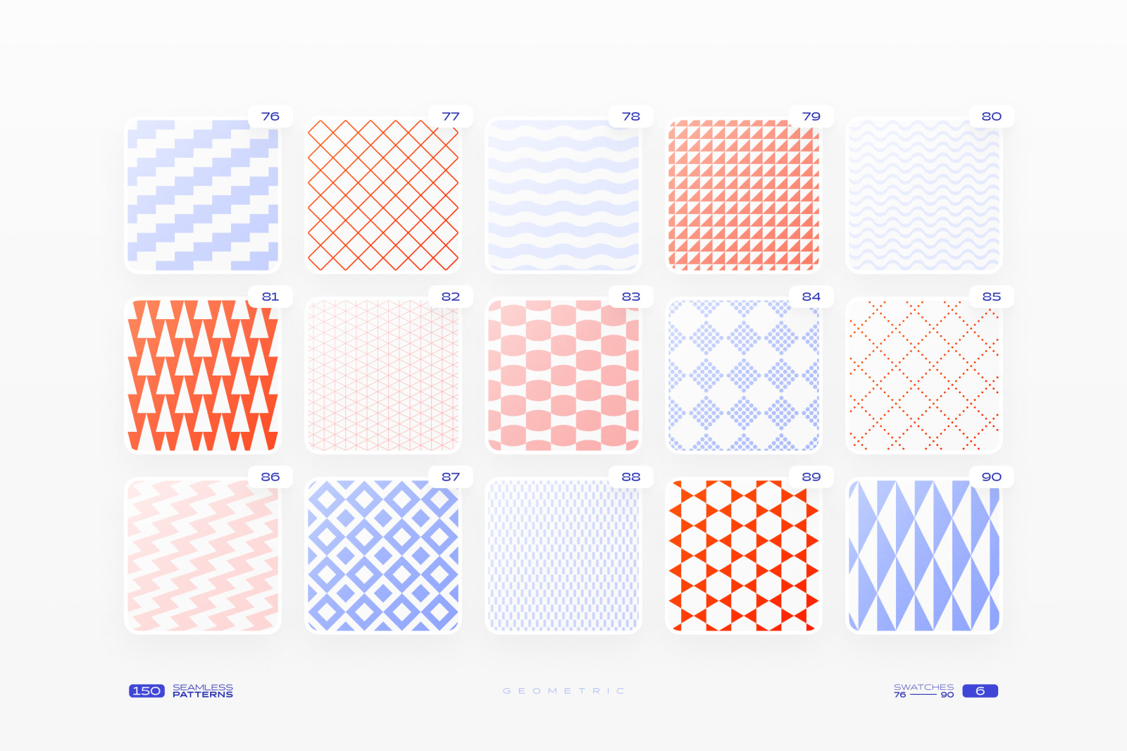 150 Geometric Seamless Patterns Collection