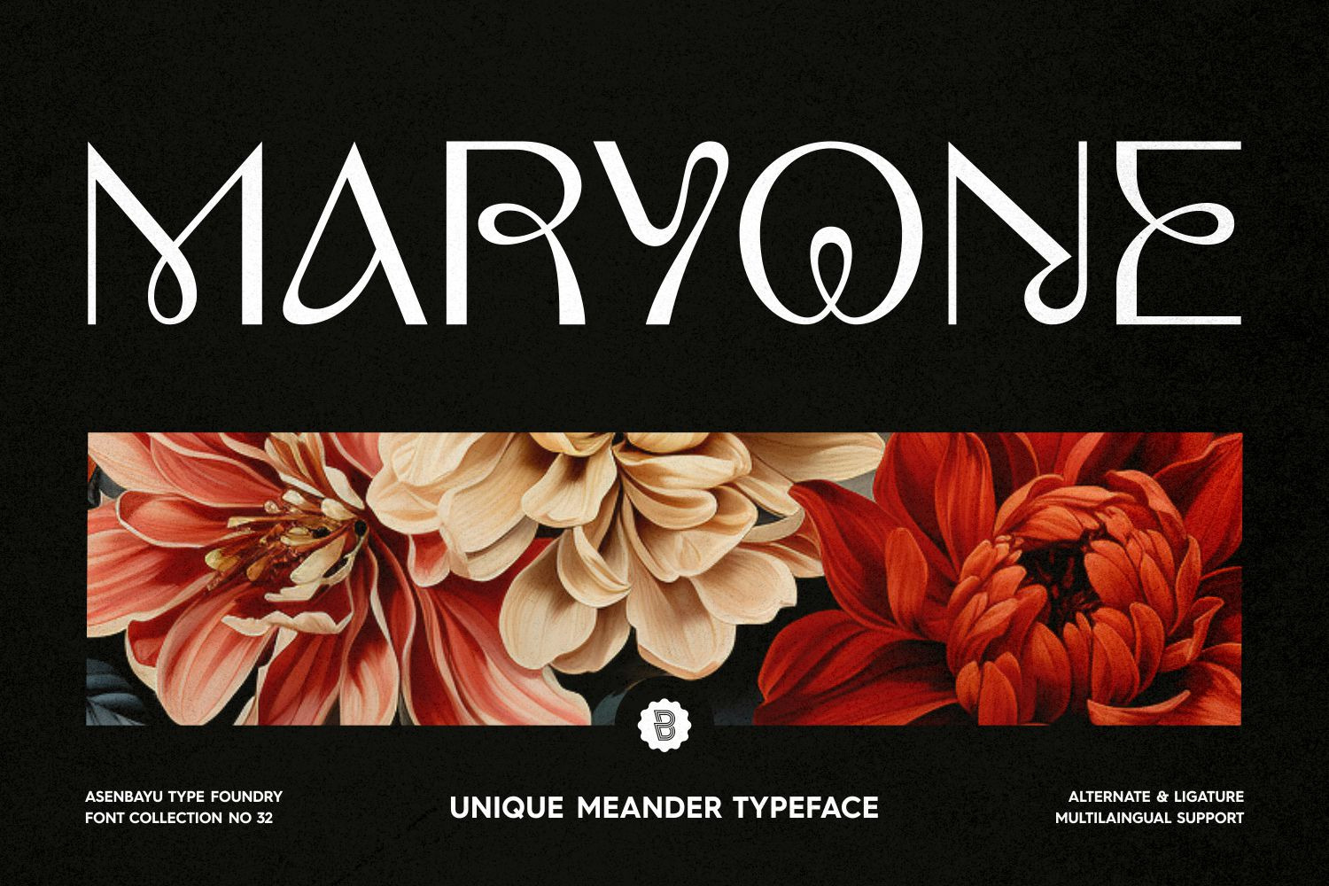 Maryone - Unique Meander Typeface Maryone - Unique Meander Typeface