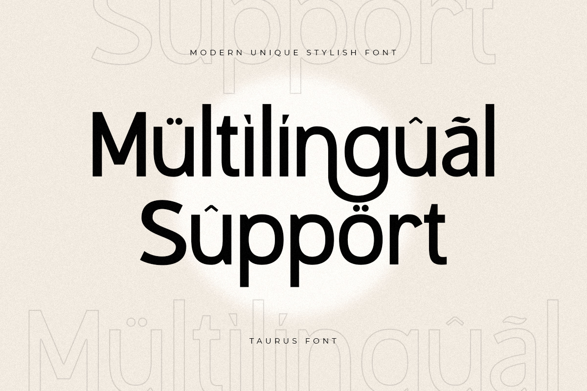 Taurus - Modern Unique Stylish Font Taurus - Modern Unique Stylish Font