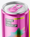 160ml Metallic Drink Cans Mockup