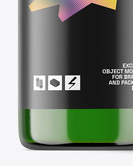 Green Trigger Spray Bottle Mockup