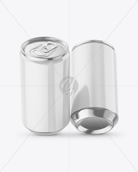 160ml Glossy Drink Cans Mockup