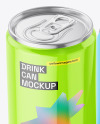 160ml Glossy Drink Cans Mockup