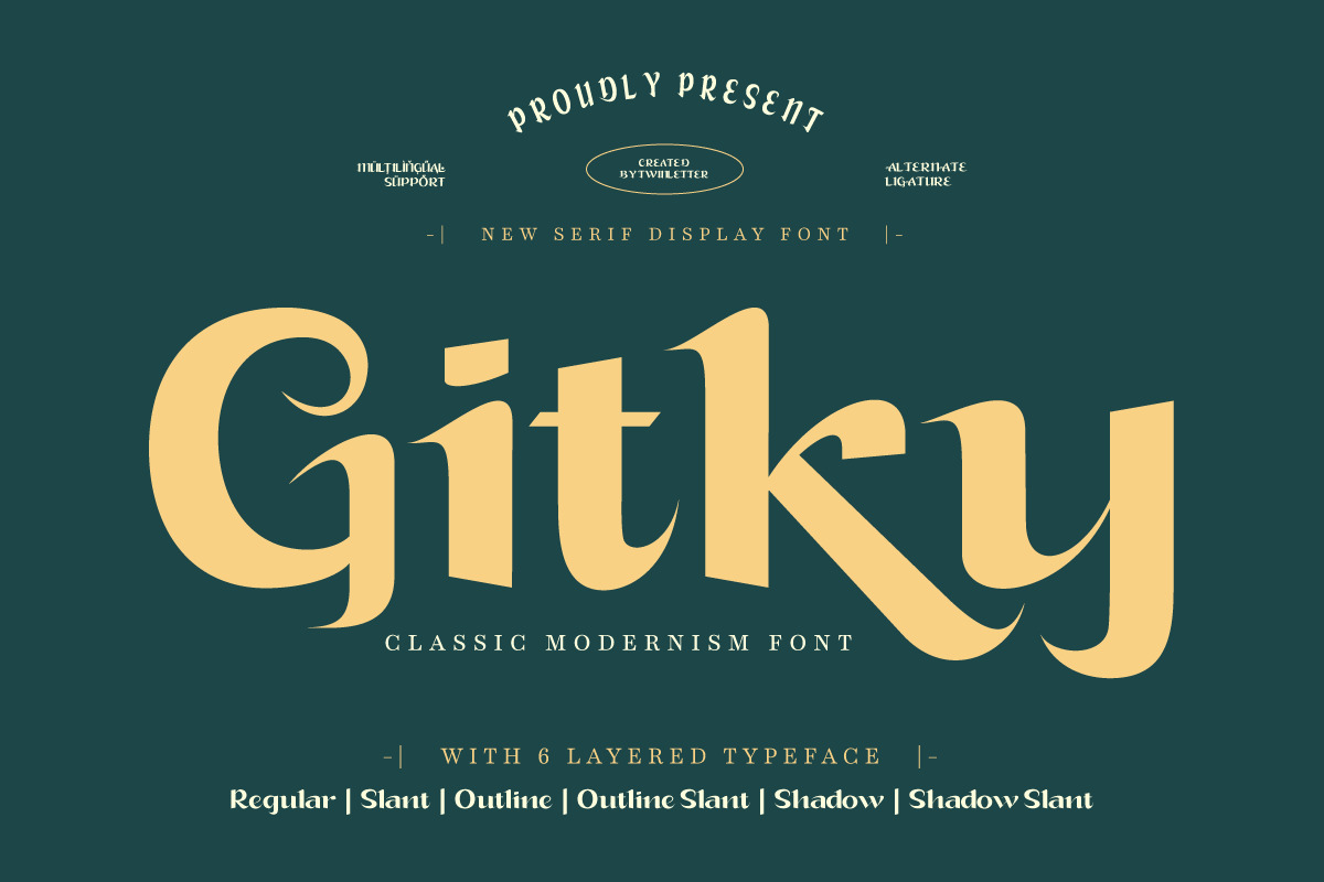 Gitky - Display Font Gitky - Display Font
