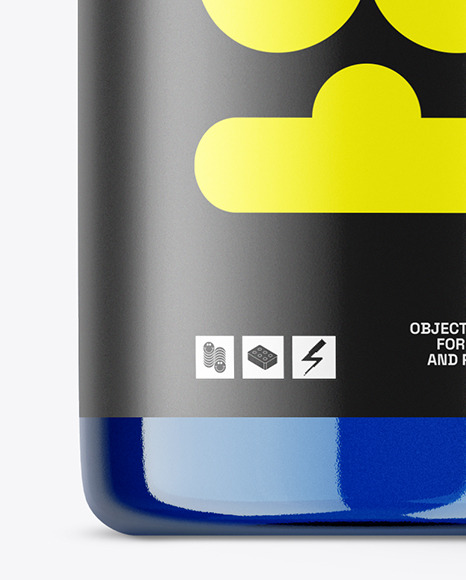 Blue Trigger Spray Bottle Mockup