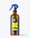 Amber Trigger Spray Bottle Mockup