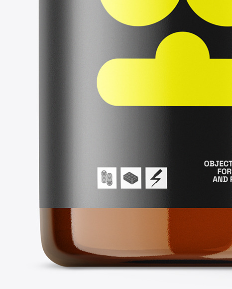 Amber Trigger Spray Bottle Mockup