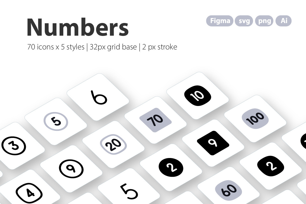 Numbers Icons Numbers Icons