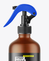 Frosted Amber Trigger Spray Bottle Mockup