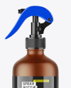 Frosted Amber Trigger Spray Bottle Mockup