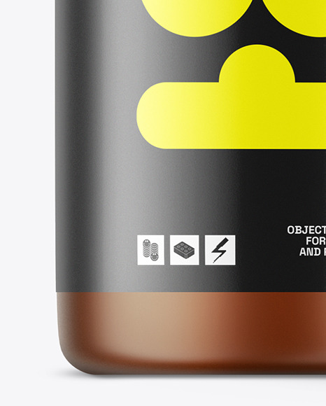 Frosted Amber Trigger Spray Bottle Mockup