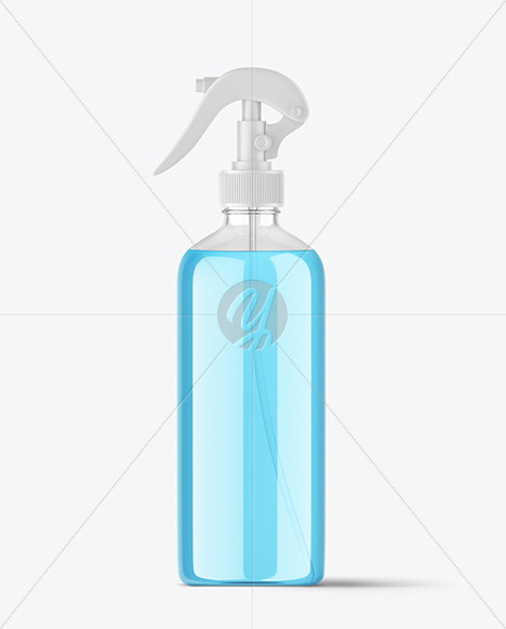 Clear Trigger Spray Bottle Mockup