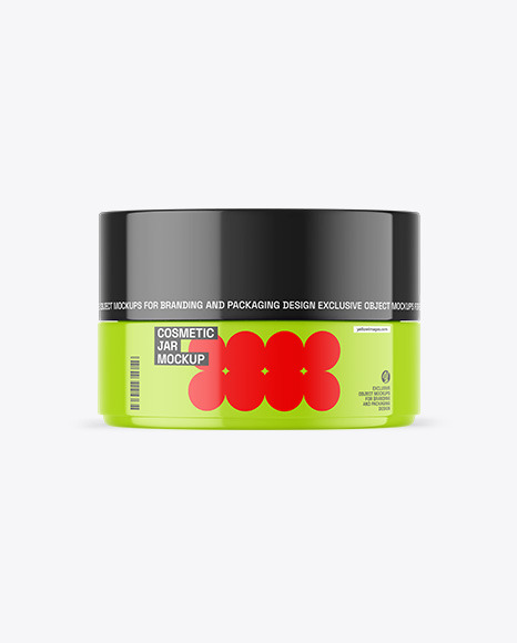 Glossy Cosmetic Jar Mockup - Jar mockup