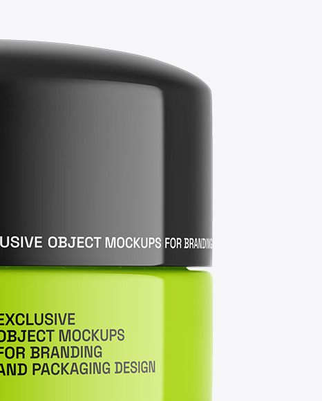 Glossy Cosmetic Jar Mockup